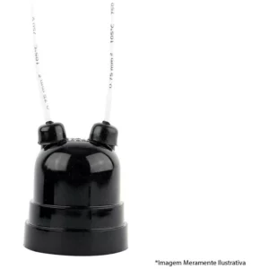Soquete Pendente com Rabicho Termoplast Preto 43.0it com 10 Peças - Foxlux - Imagem 1