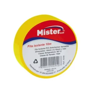 Fita Isolante Mister Lux 10m Amarelo - Imagem 1
