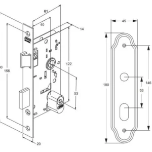 Fechadura Externa com Maçaneta Taco de Golf 803/10 Espelho Oxidado - Stam - Imagem 3