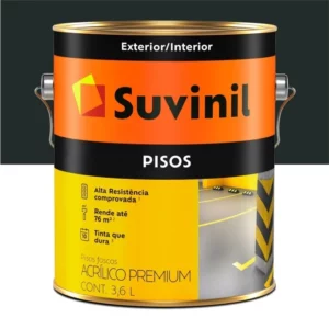 Tinta Acrílica para Piso Fosco Preto 3,6 Litros - Imagem 1