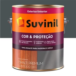 Tinta Esmalte Premium Cor & Proteção Brilhante Cinza Escuro 3,6 Litros - Imagem 1