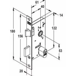 Fechadura para Banheiro com Maçaneta de Alavanca 1820/21 Espelho Oxidado - Stam - Imagem 1