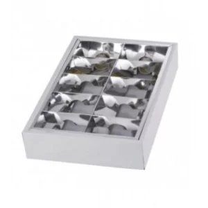 Luminária de Alto Rendimento Sobrepor com Aleta Retangular 4x27 Branca - Blumenau Iluminação - Imagem 1