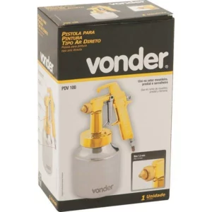Pistola para Pintura com Caneca em Alumínio Tipo Sucção Ar Direto Pdv 100 - Vonder - Imagem 3