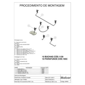 Kit Acessórios para Banheiro 5 Peças Clic Meber - Imagem 3