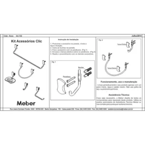 Kit Acessórios para Banheiro 5 Peças Clic Meber - Imagem 4