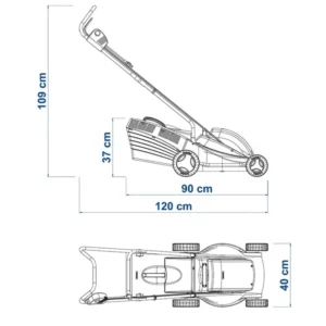 Cortador de Grama Elétrico 1300w 220v Laranja e Preto - Imagem 7