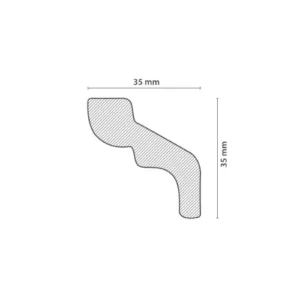 Sanca Decorativa Poliestireno S35 3,5 X 3,5 X 20 Cm Homestar - Imagem 3