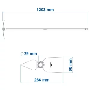 Sacho Coração com Cabo 120cm Laranja - Imagem 3