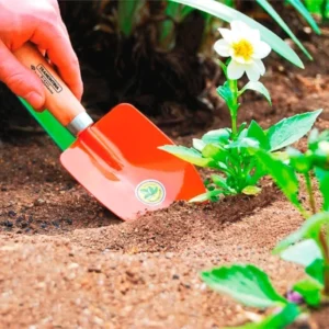 Pazinha Larga com Cabo de Madeira 30cm Laranja - Imagem 4