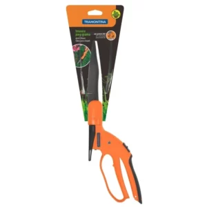 Tesoura para Grama com Cabo Plástico Laranja e Preta - Imagem 9