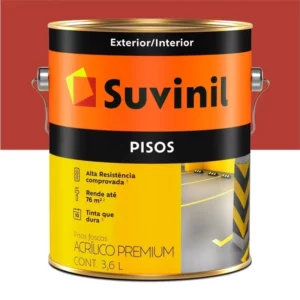 Tinta Acrílica para Piso Fosco Vermelho Demarcação 3,6 Litros