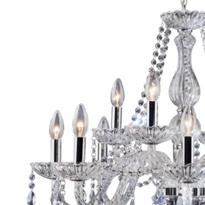 Lustre Clássico para 12 Lâmpadas Transparente - Imagem 4