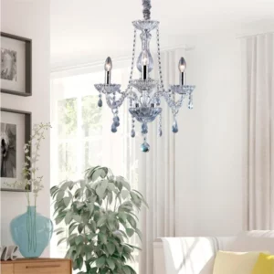 Pendente em Vidro Trabalhado Clássico 3 Lâmpadas E14 Transparente - Imagem 6