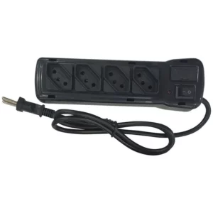 Filtro Linha Fiolux 4 Tomadas Bivolt Preto Blister - Fiolux - Imagem 1