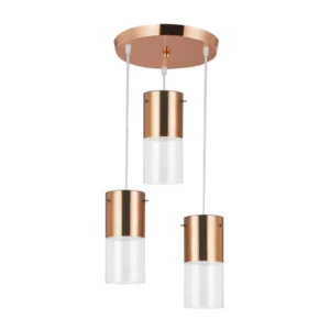 Pendente Redondo para 3 Lâmpadas First 12cm Cobre - Imagem 1