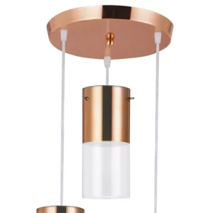 Pendente Redondo para 3 Lâmpadas First 12cm Cobre - Imagem 2