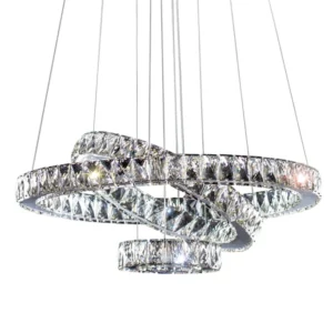 Pendente Led em Aço Tokyo Redondo 60w Bivolt 3000k Luz Amarela Cromo - Imagem 3