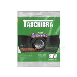 Plafon Economic E-27 Saco Plastico Preta - Imagem 4