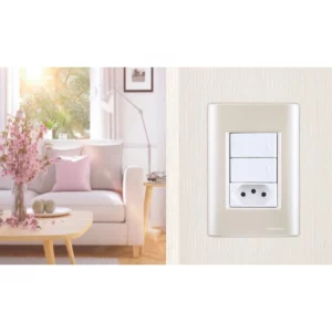 Placa 3 Postos Giz 4 X 2 Pérola - Tramontina - Imagem 3