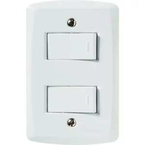 Conjunto 4" X 2" de 1 Interruptor Simples 10a 250v + 1 Interruptor Paralelo 10a 250v - Tramontina