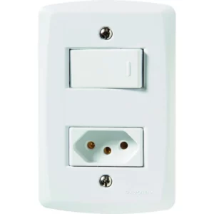 Conjunto 4" X 2" de 1 Interruptor Paralelo + 1 Tomada 2p+t 10a 250v - Tramontina - Imagem 1