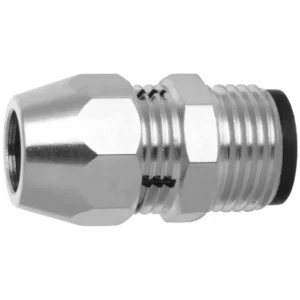 Adaptador Bruto para Instalação de Gás Macho 1/2''x3/8'' Niquelado - Imagem 1