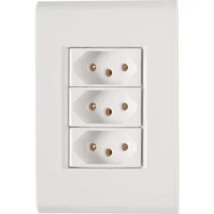 Conjunto 4" X 2" de 3 Tomadas 2p+t 20a 250v - Tramontina - Imagem 1