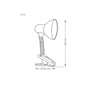 Luminária de Mesa Tlm 05 Taschibra E27 Branco - Imagem 3