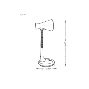 Luminária de Mesa Tlm 03 Taschibra E27 Cinza - Imagem 3