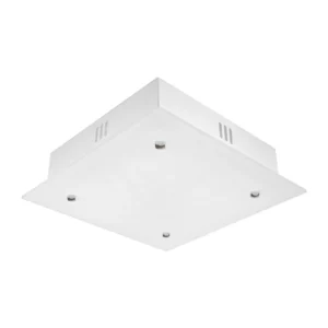 Plafon Quadrado Emb/sobr Zimbros 41x41cm 4xe27 Branca - Imagem 1