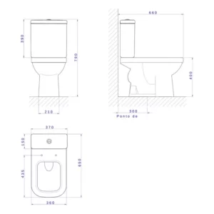 Vaso Sanitário para Caixa Acoplada Quadra Branco - Imagem 6