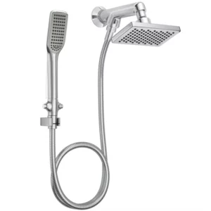 Chuveiro com Desviador Flex Retangular Cromado