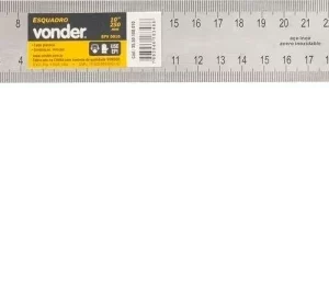 Esquadro para Carpinteiro, com Cabo Plástico Vonder 10"