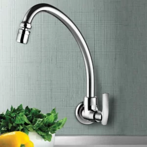 Torneira para Cozinha de Parede com Bica Móvel One Cromado 1/2