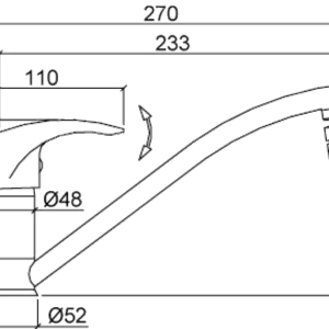 Torneira Misturador Monocomando para Cozinha de Mesa com Bica Móvel Allure Cromado 1/2"