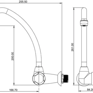 Torneira para Cozinha de Parede com Bica Móvel Fatti Cromado 1/2 - Imagem 1