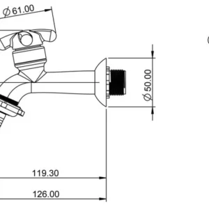 Torneira para Tanque e Jardim com Bico União Brio Cromado 1/2" - Lorenzetti