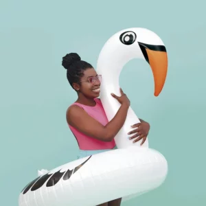 Boia Tipo Cisne Perolado Branco com Abertura - Mor - Imagem 3