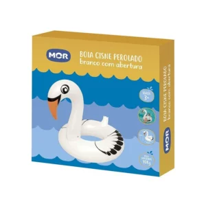 Boia Tipo Cisne Perolado Branco com Abertura - Mor - Imagem 5