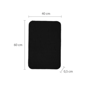 Kit de Tapetes Slim 3 Peças em Polipropileno para área Seca Preto 1 - Imagem 5