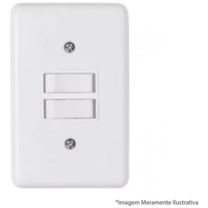 Interruptor Ilumi Stylus 2 Teclas Simples com Pl 2018 - Ilumi - Imagem 1