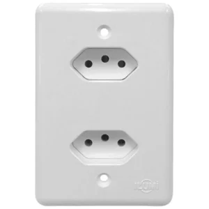 Tomada Ilumi Stylus Dupla 20a 250v 201210 Monobloco - Ilumi