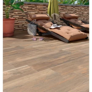 Piso Esmaltado Retificado In Out Phd27140 Dry Tech Marrom 27x110cm - Imagem 5