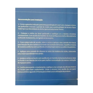 Nicho Plástico Embutir 30cm X 60cm Preto Vulcano Metasul - Imagem 6