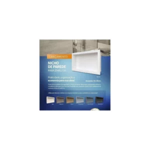 Nicho Plástico Embutir 30cm X 60cm Preto Vulcano Metasul - Imagem 7