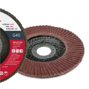 Disco de Desbaste Flap 4.1/2'' 115mm G40 - Imagem 3