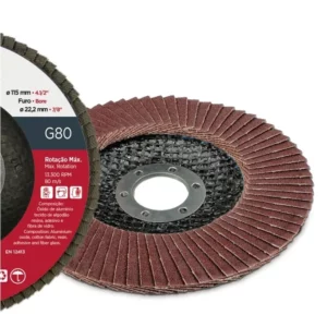 Disco de Desbaste Flap 4.1/2'' 115mm G80 - Imagem 3