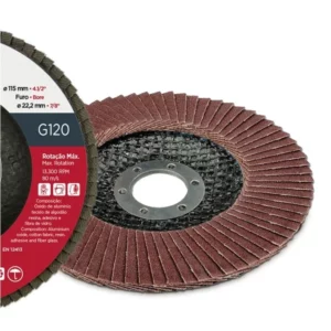 Disco de Desbaste Flap 4.1/2'' 115mm G120 - Imagem 3