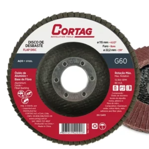 Disco de Desbaste Flap 4.1/2'' 115mm G60 - Imagem 2